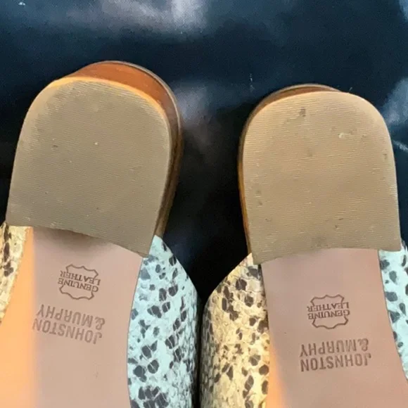 Snakeskin Pattern Women's Heeled Sandals - Picture 8 of 10